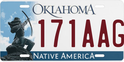 OK license plate 171AAG