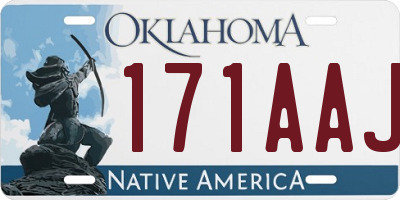 OK license plate 171AAJ