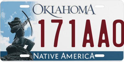 OK license plate 171AAO