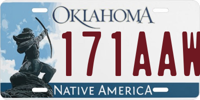 OK license plate 171AAW