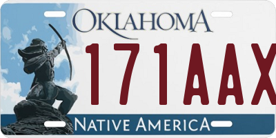OK license plate 171AAX