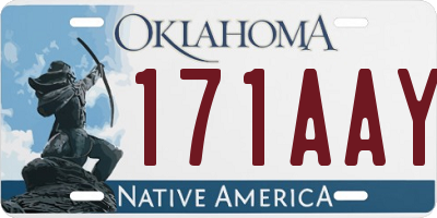 OK license plate 171AAY