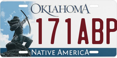 OK license plate 171ABP