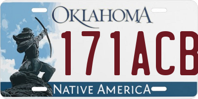 OK license plate 171ACB