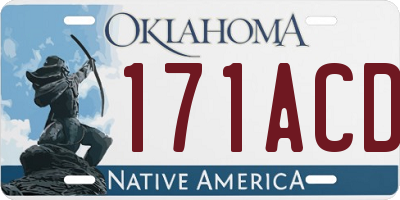 OK license plate 171ACD