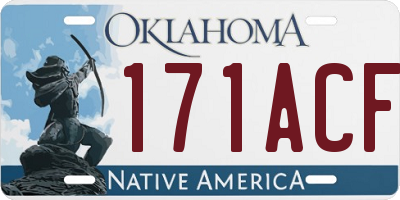 OK license plate 171ACF