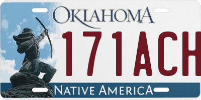 OK license plate 171ACH