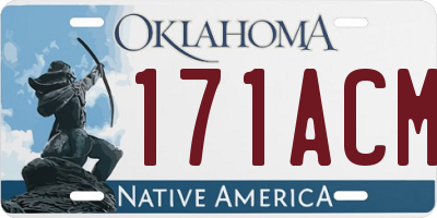 OK license plate 171ACM