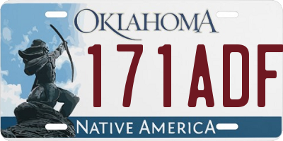 OK license plate 171ADF