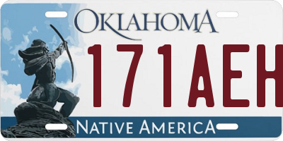 OK license plate 171AEH