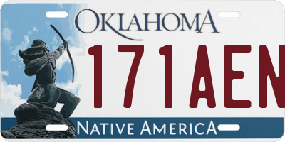 OK license plate 171AEN