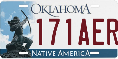 OK license plate 171AER