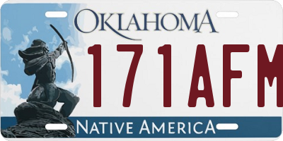 OK license plate 171AFM