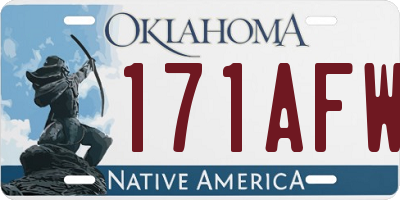 OK license plate 171AFW