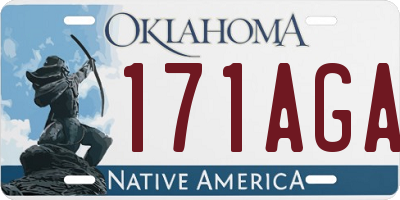OK license plate 171AGA