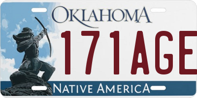 OK license plate 171AGE