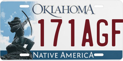OK license plate 171AGF