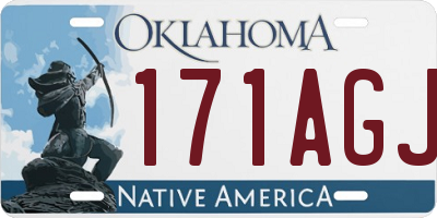 OK license plate 171AGJ