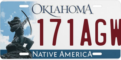 OK license plate 171AGW