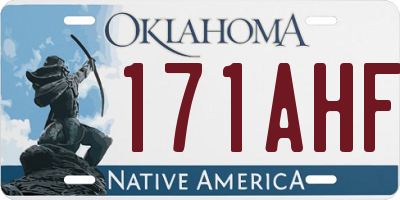 OK license plate 171AHF