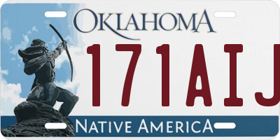 OK license plate 171AIJ