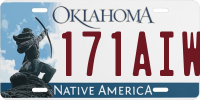 OK license plate 171AIW