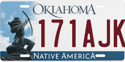 OK license plate 171AJK