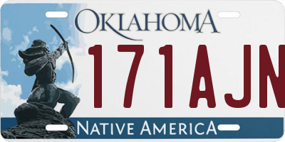 OK license plate 171AJN