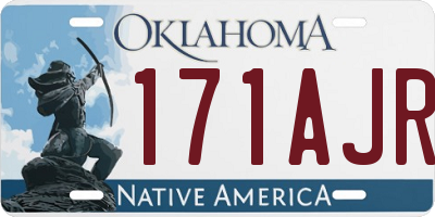 OK license plate 171AJR
