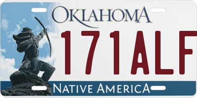 OK license plate 171ALF
