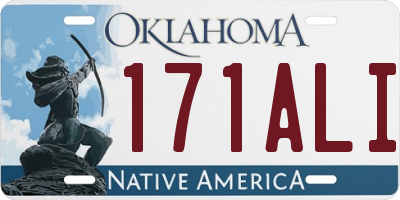 OK license plate 171ALI