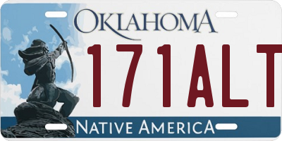 OK license plate 171ALT