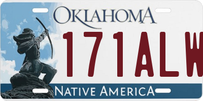 OK license plate 171ALW