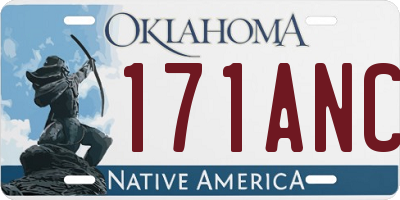 OK license plate 171ANC