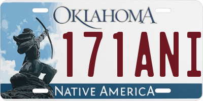 OK license plate 171ANI