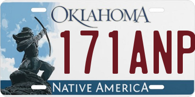 OK license plate 171ANP