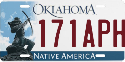 OK license plate 171APH