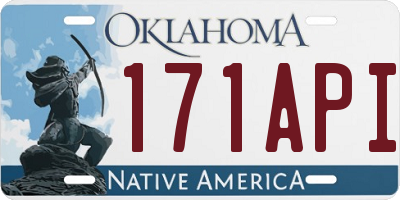 OK license plate 171API