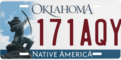 OK license plate 171AQY