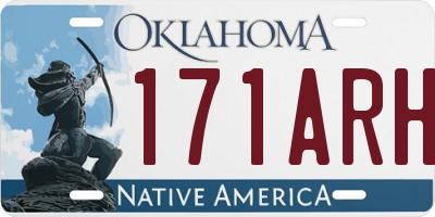 OK license plate 171ARH