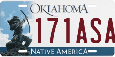 OK license plate 171ASA