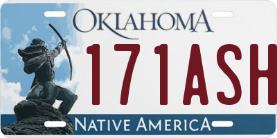 OK license plate 171ASH