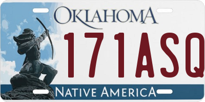 OK license plate 171ASQ