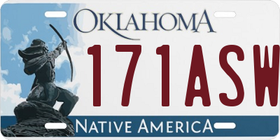 OK license plate 171ASW