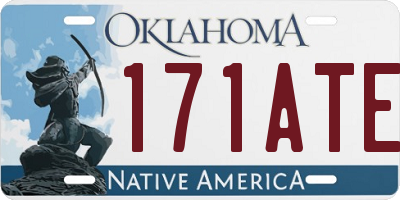 OK license plate 171ATE