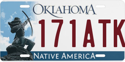 OK license plate 171ATK