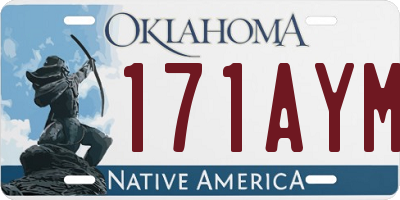 OK license plate 171AYM
