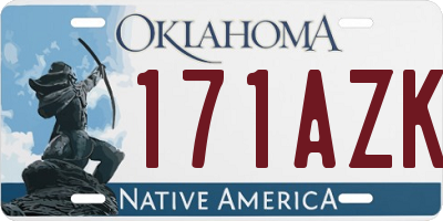OK license plate 171AZK