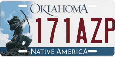 OK license plate 171AZP