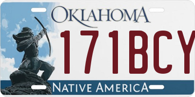 OK license plate 171BCY
